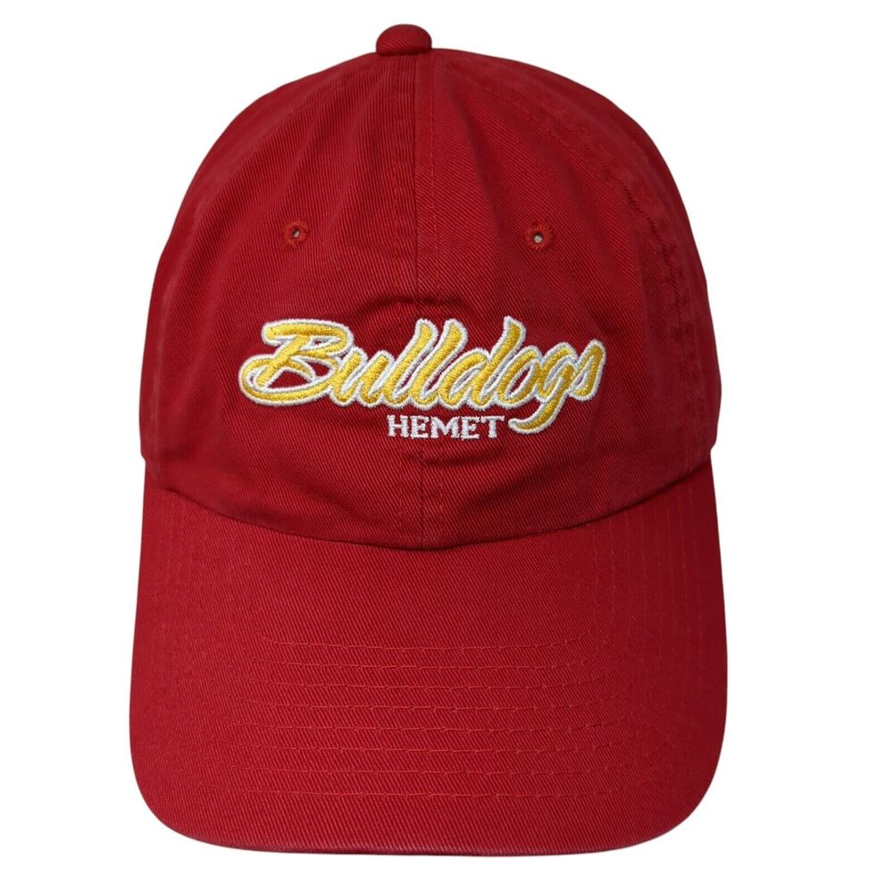 Bulldogs Hemet Strapback Hat Red One Size Adjustable Embroidered Pel Athletic